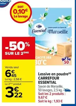 carrefour - lessive en poudre