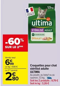 Ultima - Croquettes Pour Chat Stérilisé Adulte