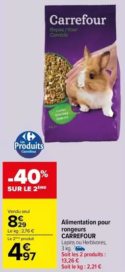 carrefour - alimentation pour rongeurs