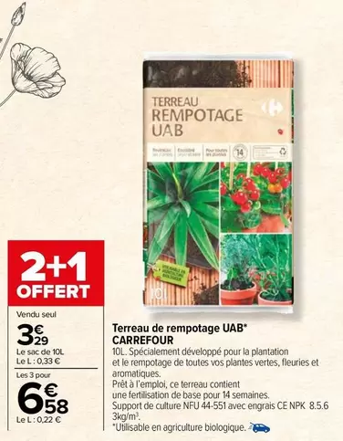 carrefour - terreau de rempotage uab