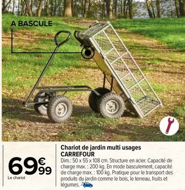 Carrefour - Chariot De Jardin Multi Usages