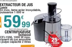 Techwood - Lumix - Extracteur De Jus