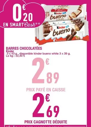 Kinder - Barres Chocolatées