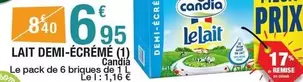 Candia - Lait Demi-écrémé