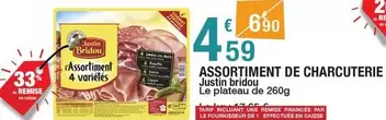 Justin Bridou - Plateau de Charcuterie 260g : Assortiment Savoureux