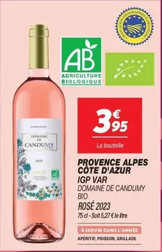 Domaine De Candumy - IGP Var, Provence Alpes Cote D'Azur : Un vin exceptionnel à découvrir