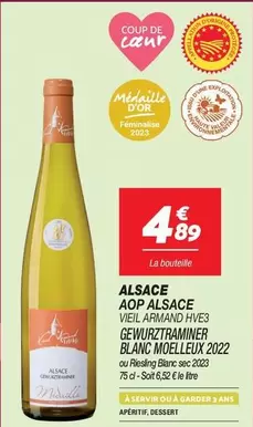 Alsace AOP Gewurztraminer Blanc Moelleux 2022 - Vin doux exceptionnel