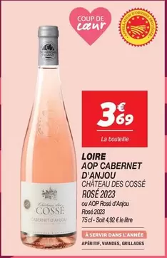 Château Des Cossée - Loire AOP Cabernet D'Anjou offre à 3,69€ sur Netto