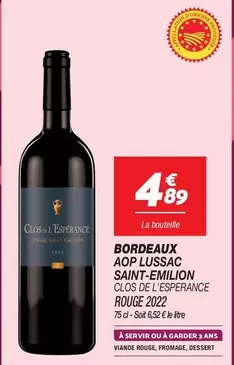 Bordeaux Aop Lussac Saint-emilion