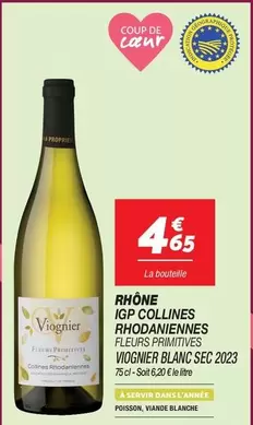 RHONE IGP COLLINES RHODAAINENNES offre à 4,65€ sur Netto