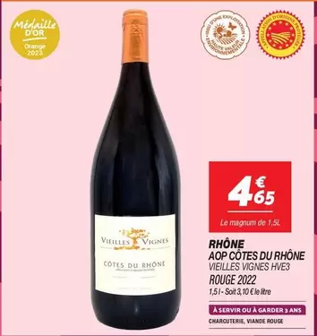 Orange - AOP Côtes du Rhône Vieilles Vignes HVE3 Rouge 2022