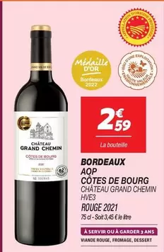 Na! - Château Grand Chemin - Bordeaux AOP Côtes de Bourg : Un vin d'exception en promotion avec des caractéristiques uniques