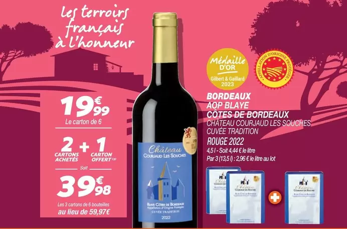 Cuvée Roque 2022 - Bordeaux AOP 2019 - Promotion spéciale sur les Côtes