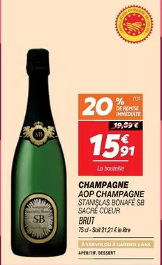 Brut - Stânislàs Bonavé - Champagne AOP : Un Champagne d'exception à découvrir