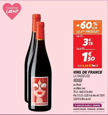 La Radieuse - Vins De France Rouge