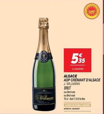 Brut - J. Willmann - Alsace Aop Crémant D'alsace