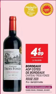 Château Fons Fonds - Bordeaux AOP Côtes de Bordeaux : un vin élégant aux caractéristiques uniques