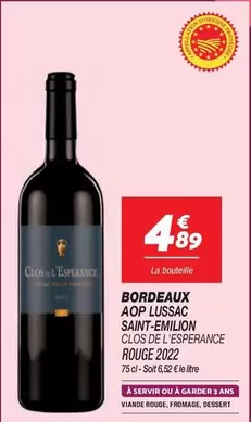 Bordeaux Aop Lussac Saint-emilion