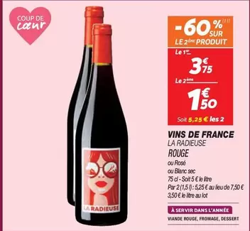 La Radieuse - Vins De France offre à 3,75€ sur Netto