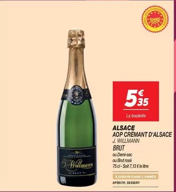 Brut - J. Willmann - Alsace Aop Cremant D'alsace