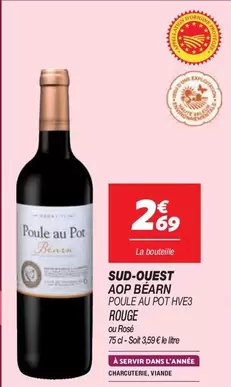 Sud-ouest - Aop Bean Poule Au Pot Hve3 Rouge