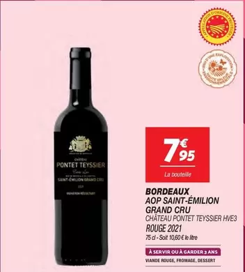 Château Pontet Teyssier Hve3 - Bordeaux Aop Saint-émilion Grand Cru : Un grand cru à découvrir