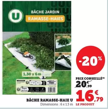 U - Bâche Ramasse Haie