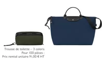 Trousse De Toilette offre à 91€ sur Longchamp