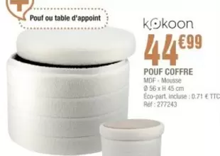 Kokoon - Pouf Coffre