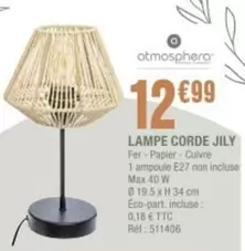 Lampe Corde Jily