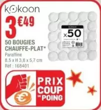 50 Bougies Chauffe-plat