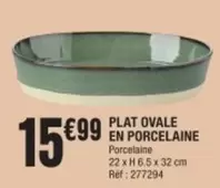 Plat Ovale En Porcelaine