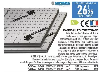 Dim - Soprema - Panneau Polyurethane