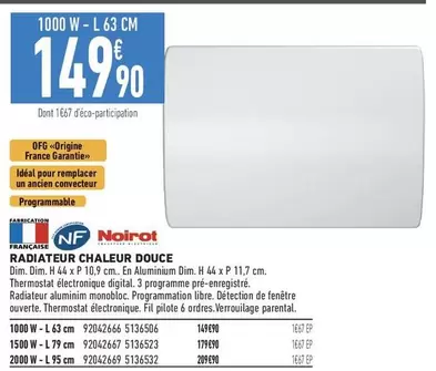 Noirot - Radiateur Chaleur Douce