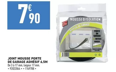 joint mousse porte de garage adhesif 6.5m