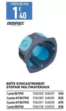 Debblex - Boîte D'Encastrement Stopair Multimateriaux : Promotion et Caractéristiques Innovantes