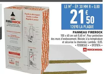 Rockwool - Panneau Firerock