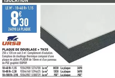 Ursa - Plaque De Doublage + Th35