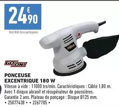 go/no. excentrique - ponceuse excentrique 180 w