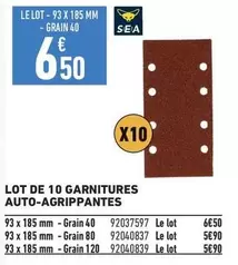 sea - lot de 10 garnitures auto-agrippantes