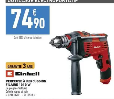 Einhell - Perceuse A Percussion Filaire 1010 W