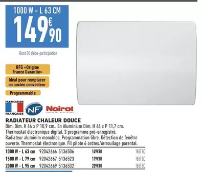 Noirot - Nf - Radiateur Chaleur Douce