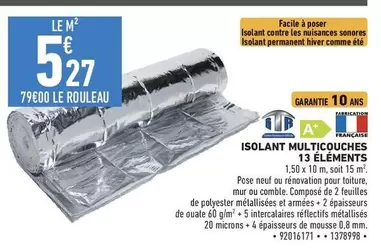 Isolant Multicouches 13 Elements