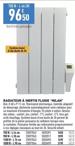 Dim - Radiateur À Inertie Fluide "Millan"