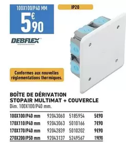 Boîte de Dérivation Stopair Multimat avec Couvercle - Dim Debblex