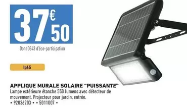 Applique Murale Solaire "puissante"