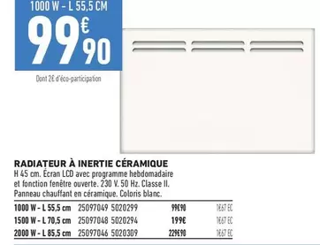 Écran - Radiateur À Inertie Céramique