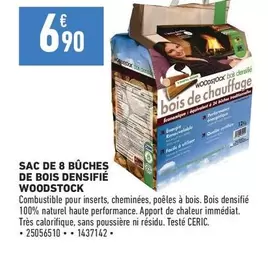 Sac De 8 Buches De Bois Densifie Woodstock