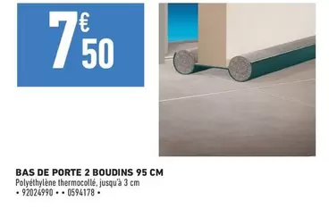 Bas De Porte 2 Boudins 95 Cm