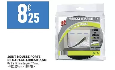 Joint Mousse Porte De Garage Adhesif